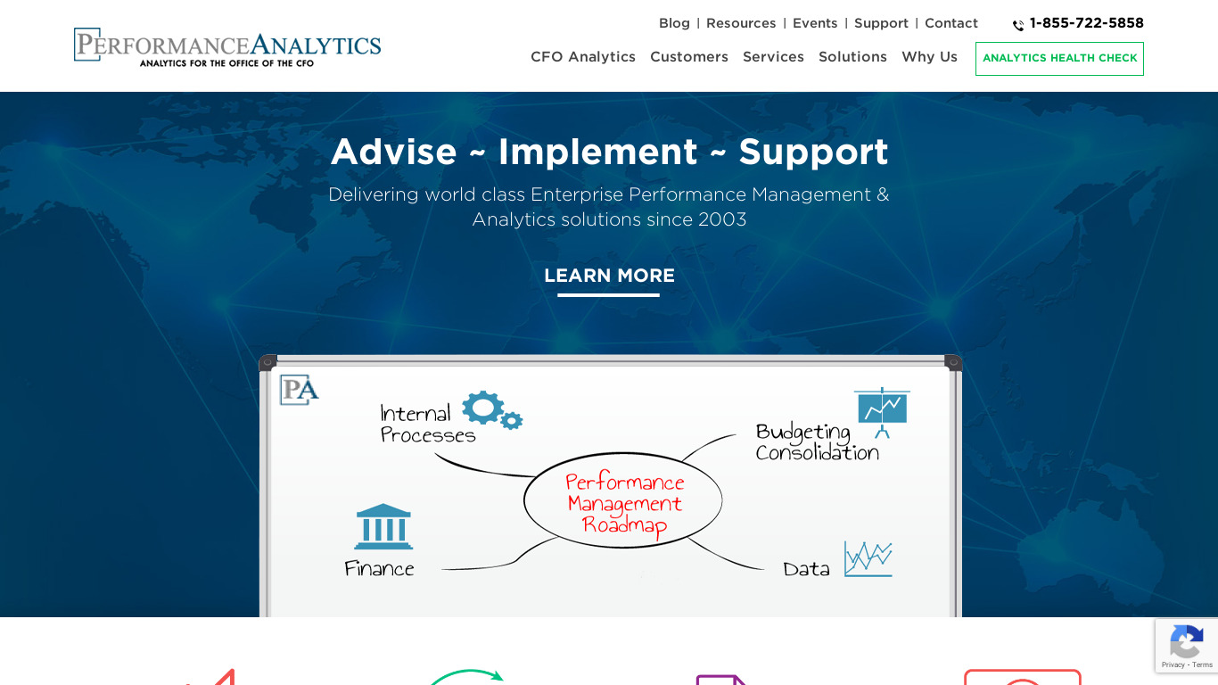 Performance Analytics Corporation Landing page