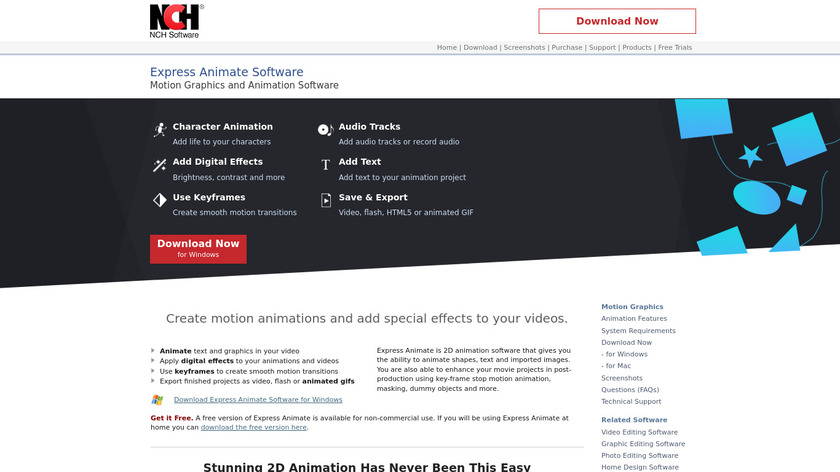 Express Animate Landing Page