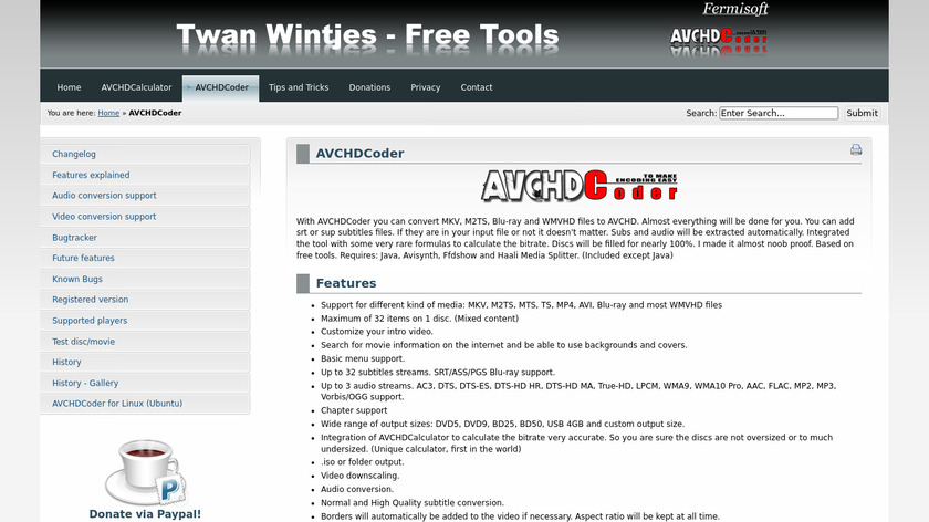 AVCHDCoder Landing Page