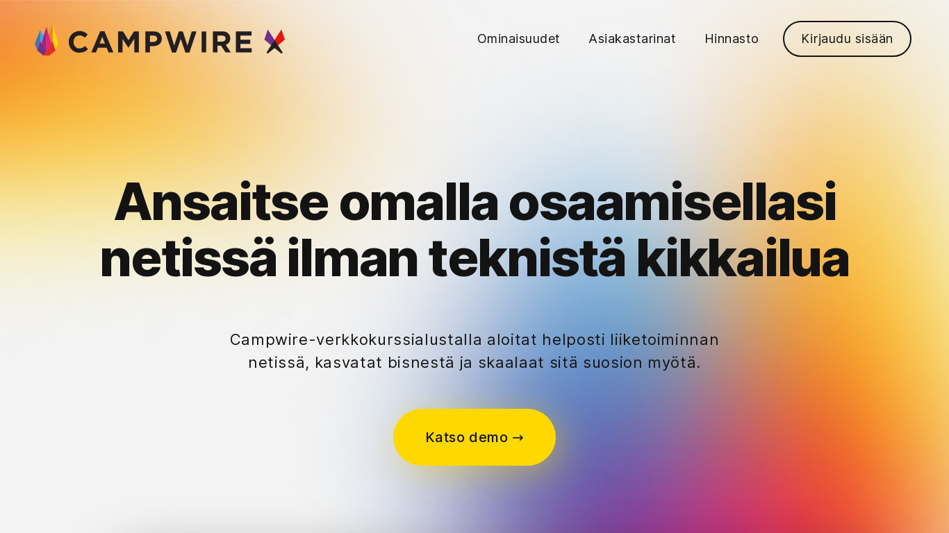 Campwire Landing page