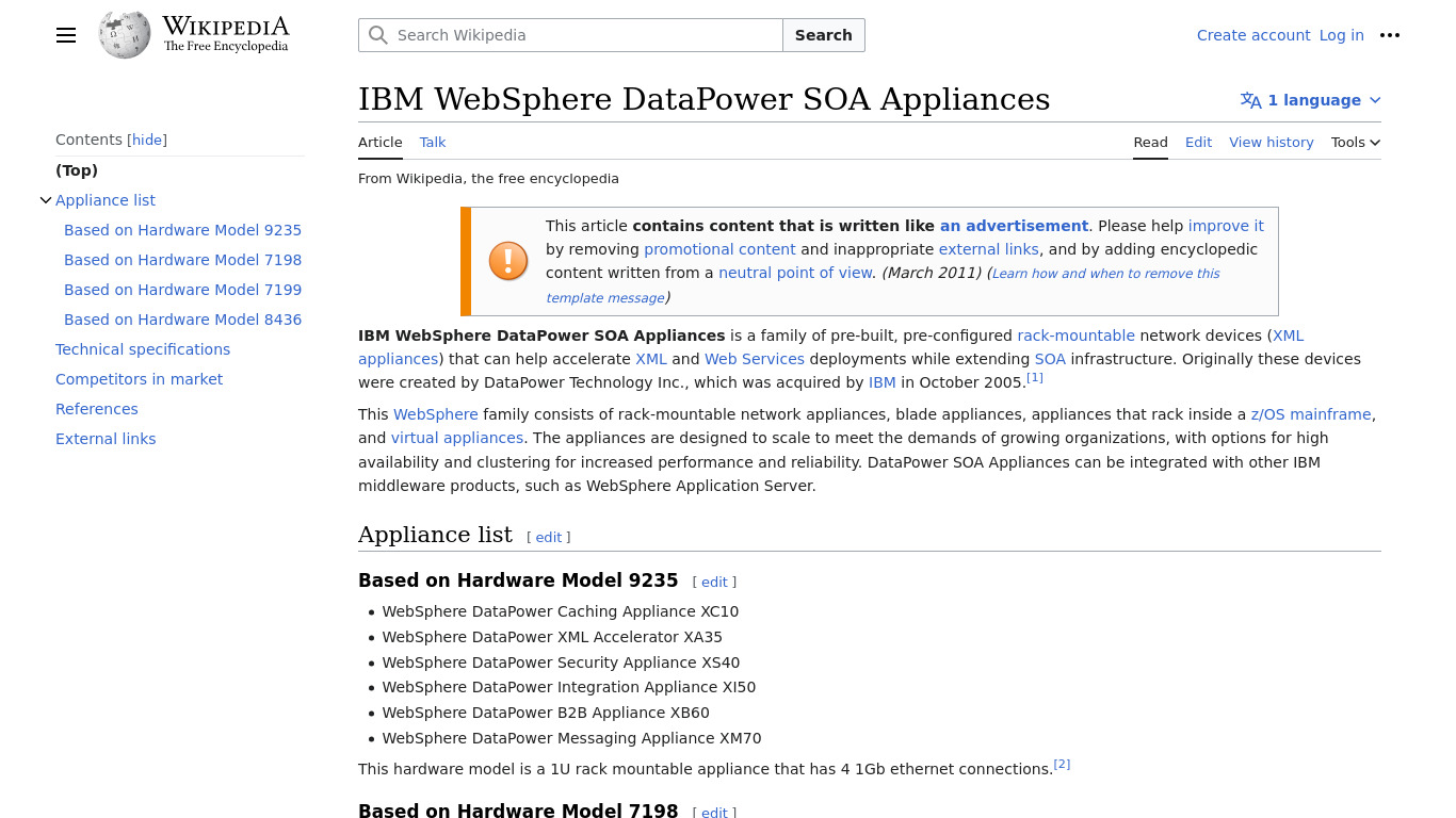 WebSphere DataPower Landing page