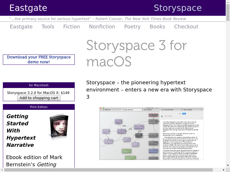Storyspace Landing page
