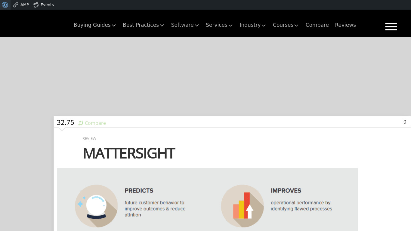 Mattersight Behavioral Analytics Landing page