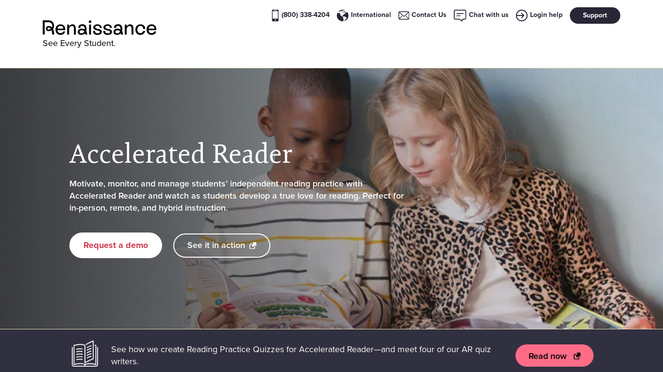 Renaissance Accelerated Reader 360 Landing page
