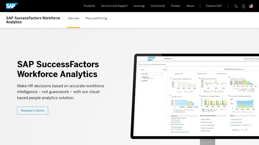 SuccessFactors Workforce Analytics Landing Page