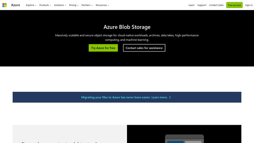 Azure Blob Storage Landing Page