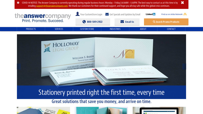The Answer Company Landing Page