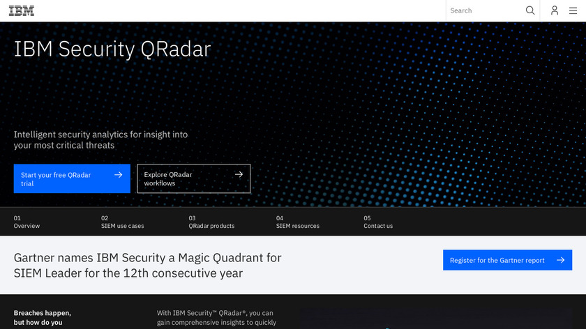 IBM Security QRadar Landing Page