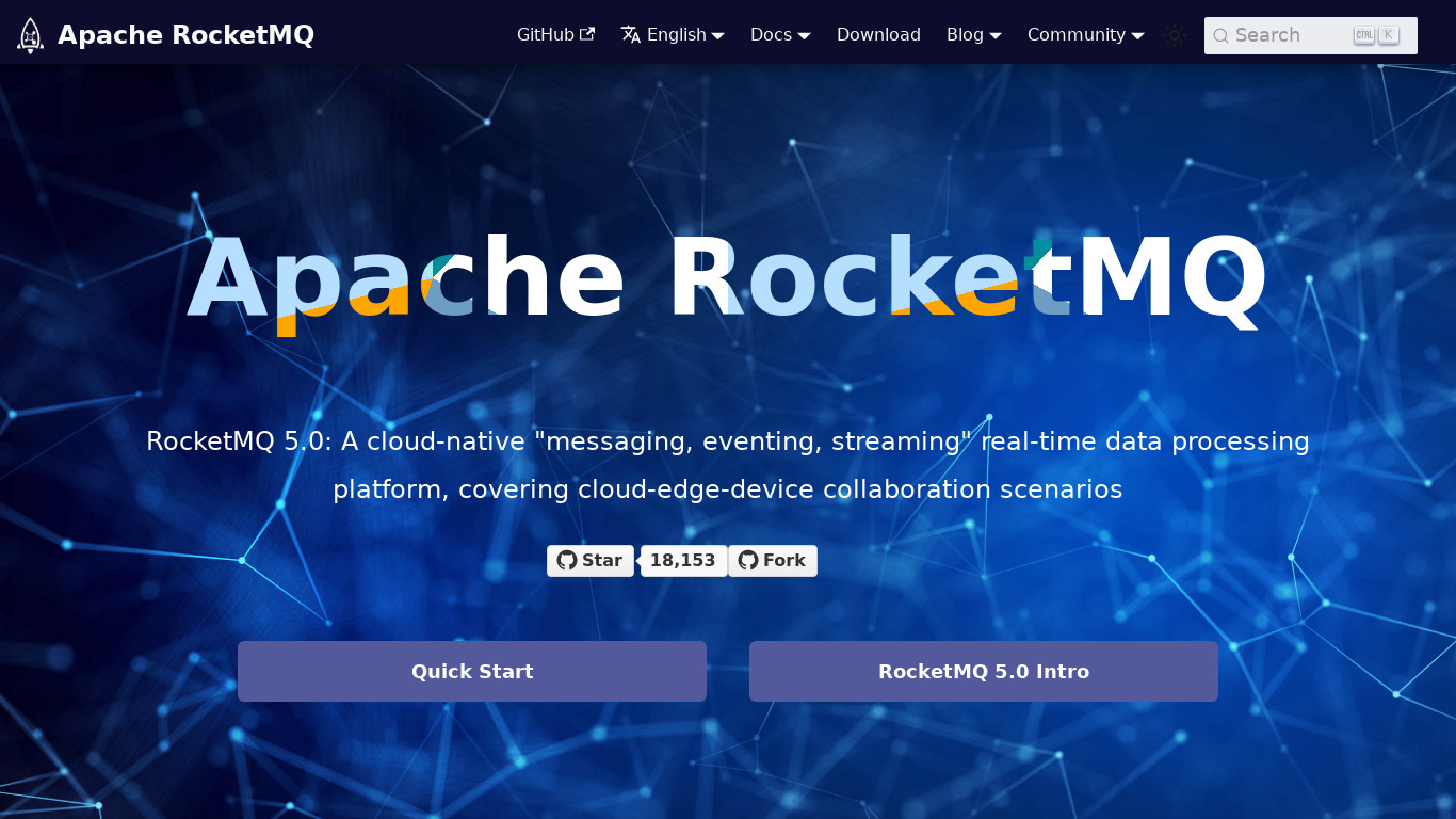 Apache RocketMQ Landing page