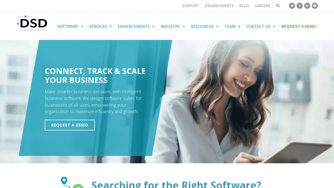 DSD Business Systems Landing page