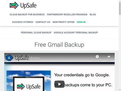 Upsafe Free Gmail Backup image