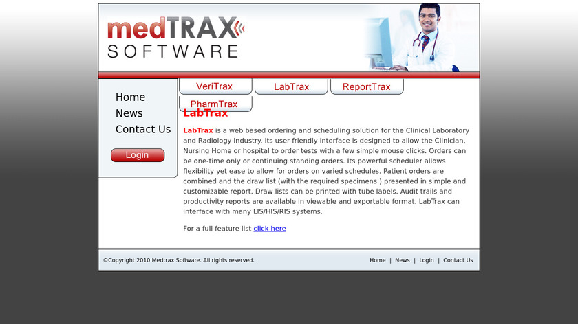 LabTrax Landing Page