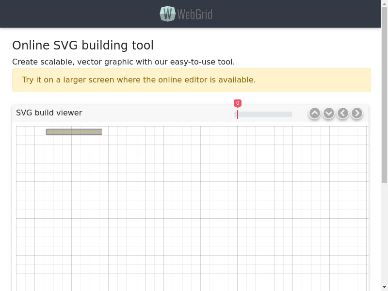 WebGrid SVG Building Tool Landing page