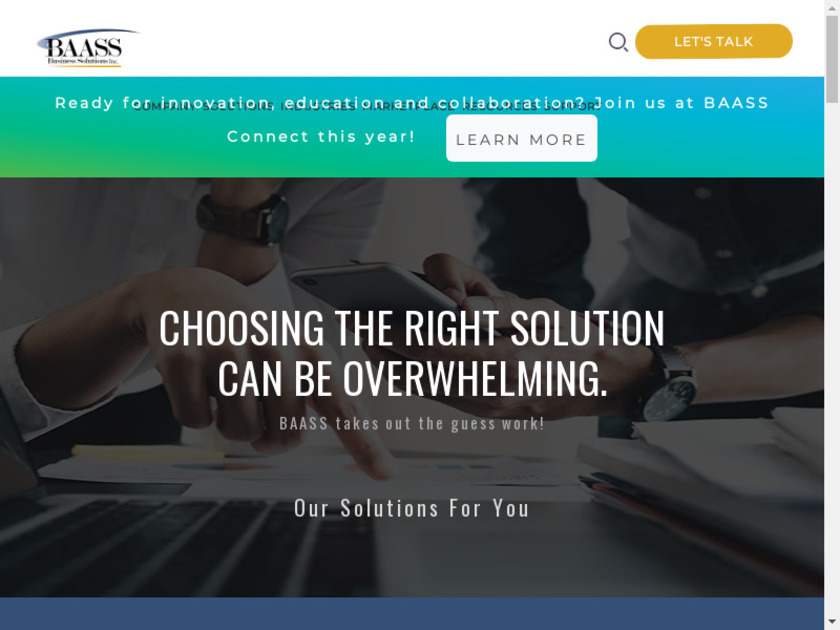 BAASS Business Solutions Landing Page