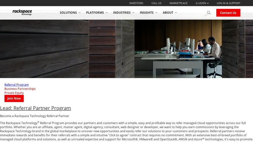 Rackspace Reselling Landing Page