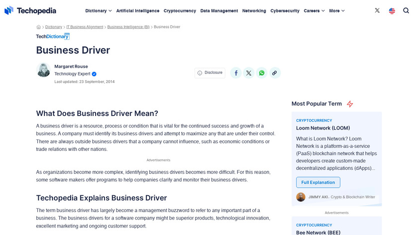 Business Driver Landing Page