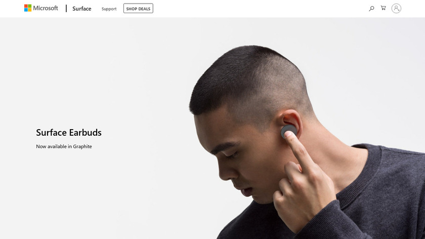 Surface Earbuds Landing Page