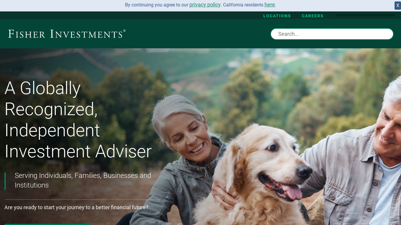 Fisher Investments Landing page
