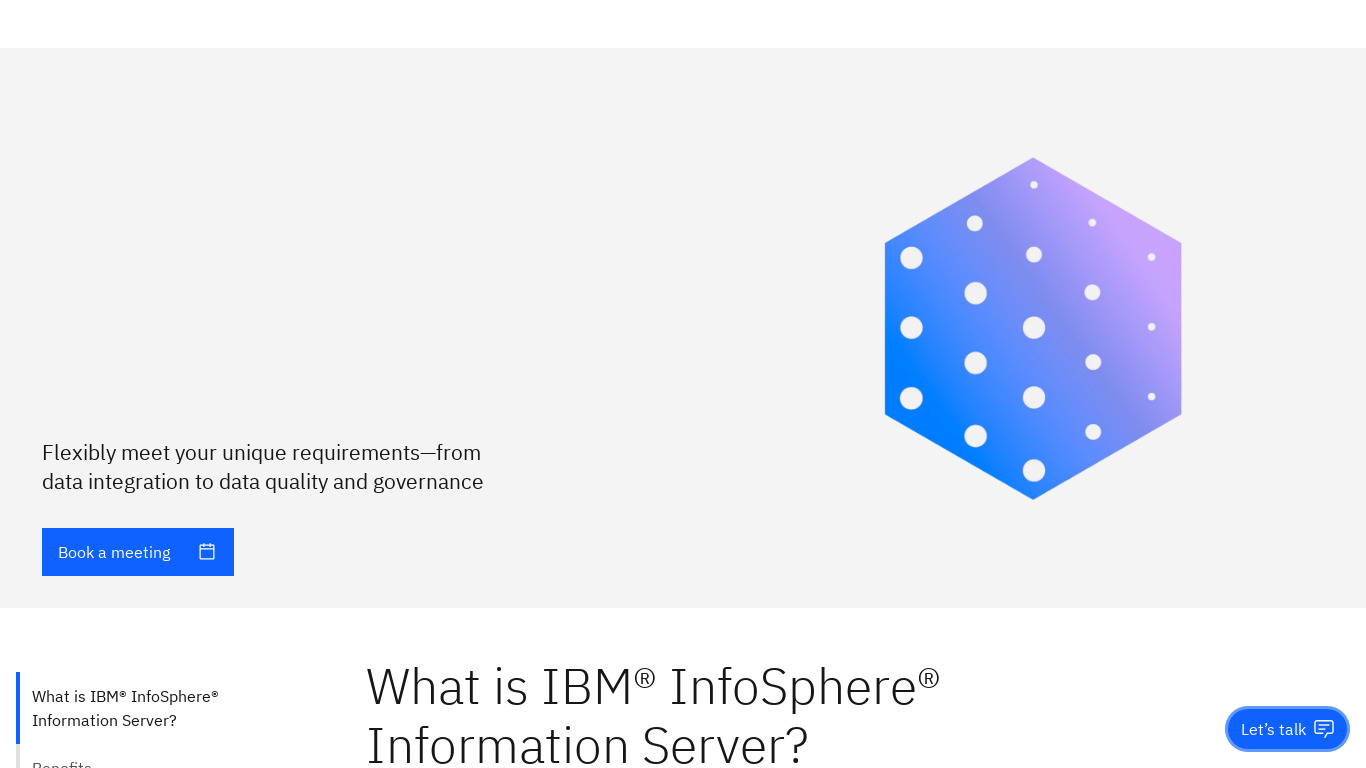 InfoSphere Landing page