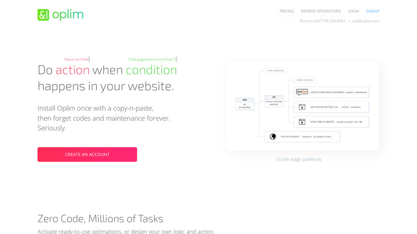 Oplim Landing Page
