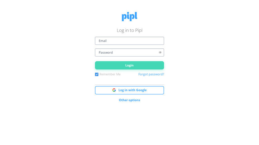 PIPL Professional People Search Engine Landing Page