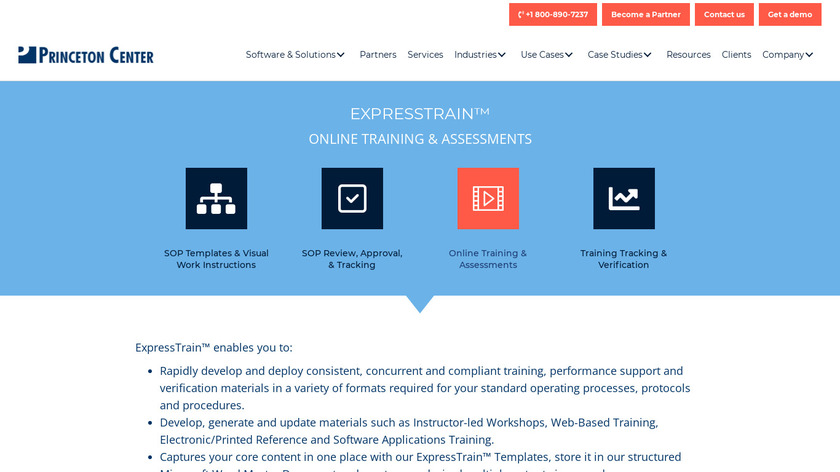 ExpressTrain-TS Landing Page