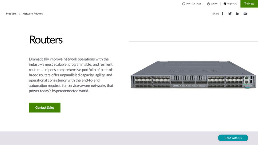 Juniper Enterprise Routers Landing Page