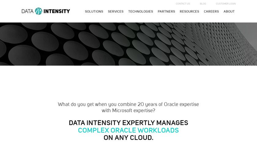 Data Intensity Landing Page