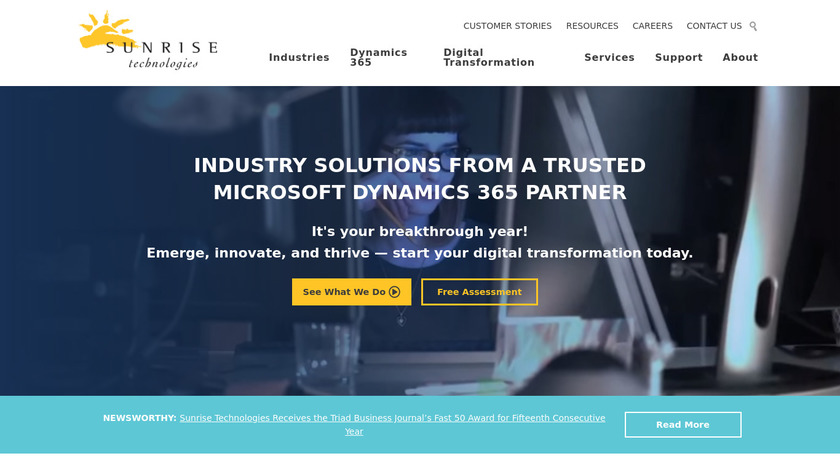 Sunrise Technologies Landing Page