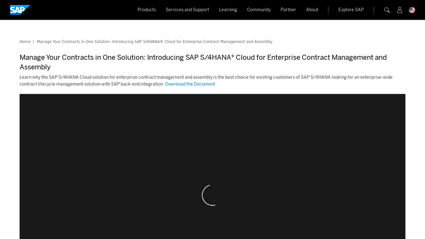 SAP Contract Lifecycle Management Landing Page