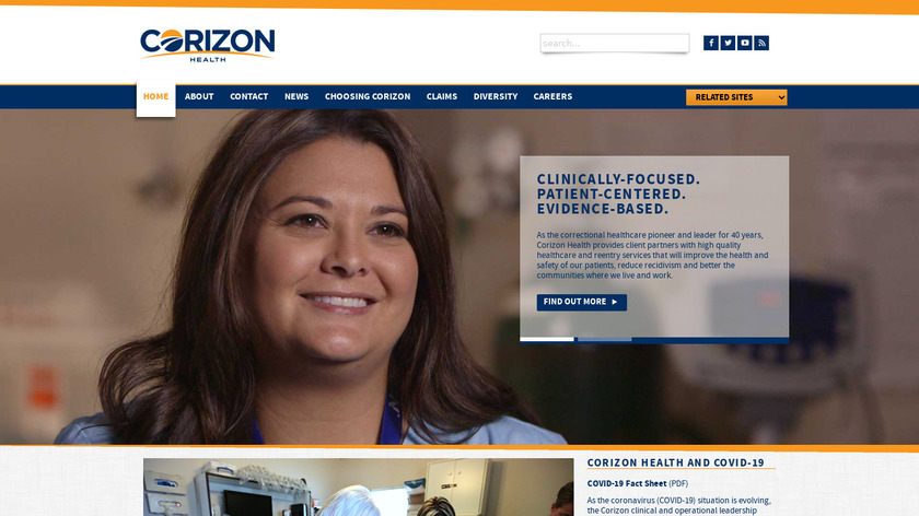 Corizon Landing Page