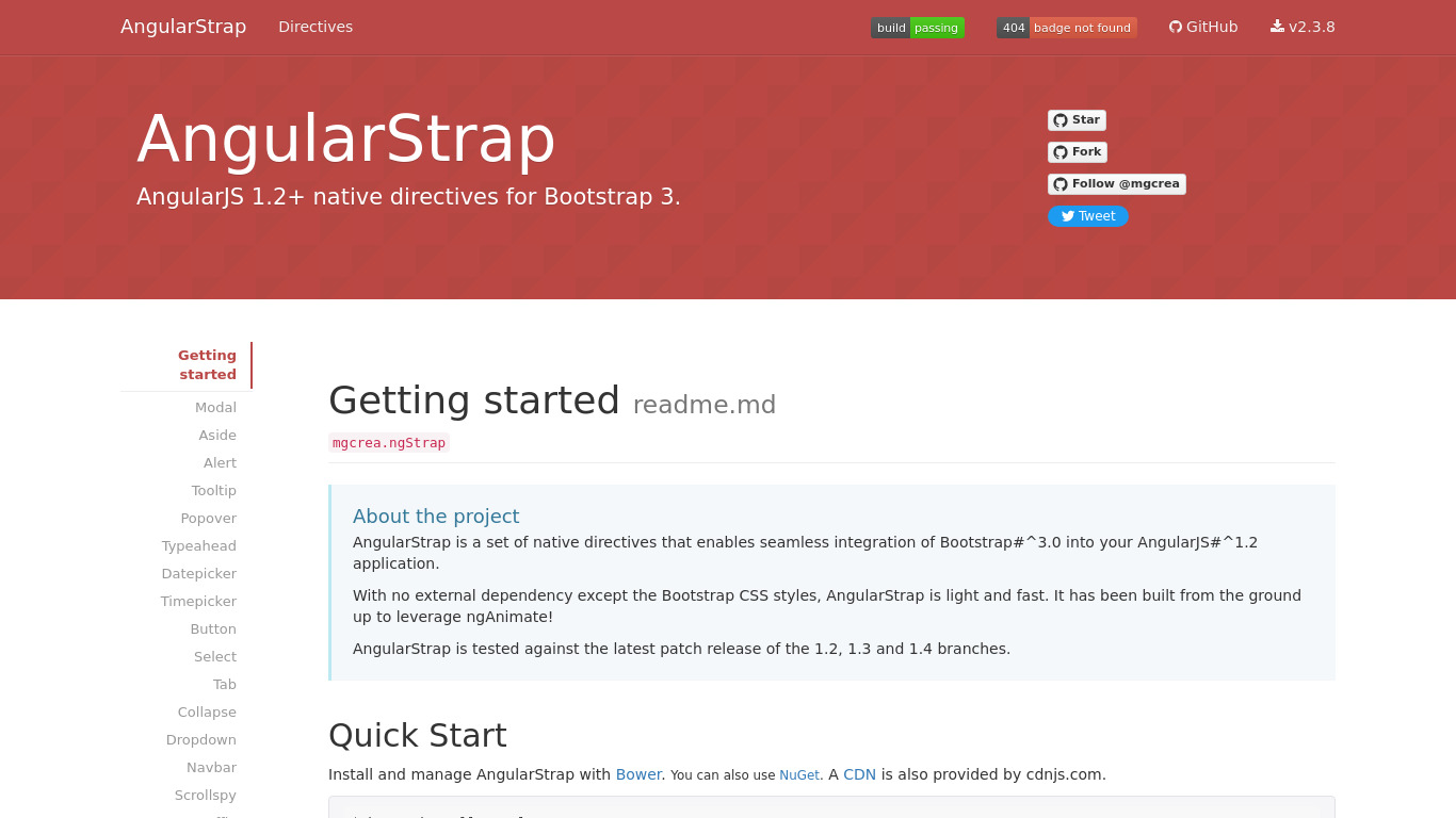 AngularStrap Landing page