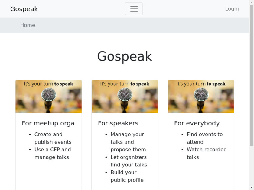 Gospeak Landing Page