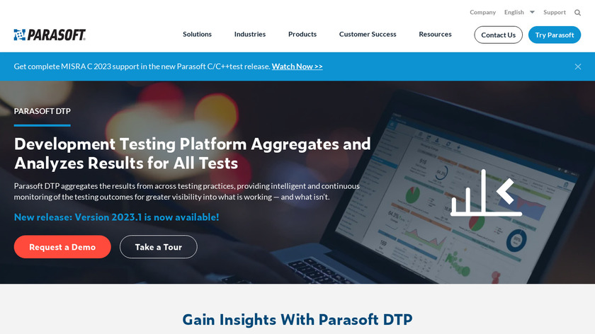 Parasoft DTP Landing Page