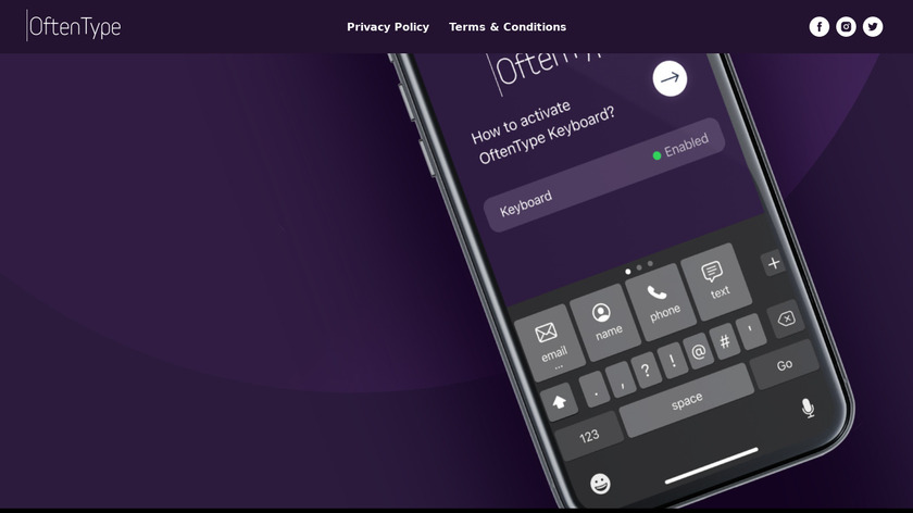 OftenType Landing Page