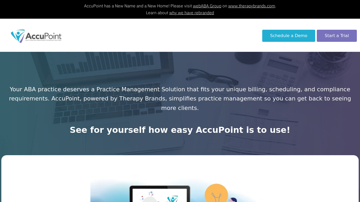 AccuPointe Landing page