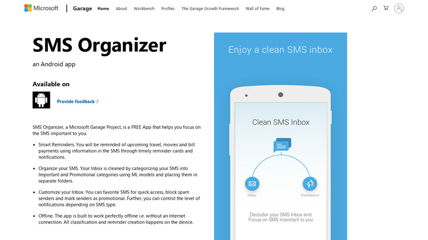Microsoft SMS Landing Page