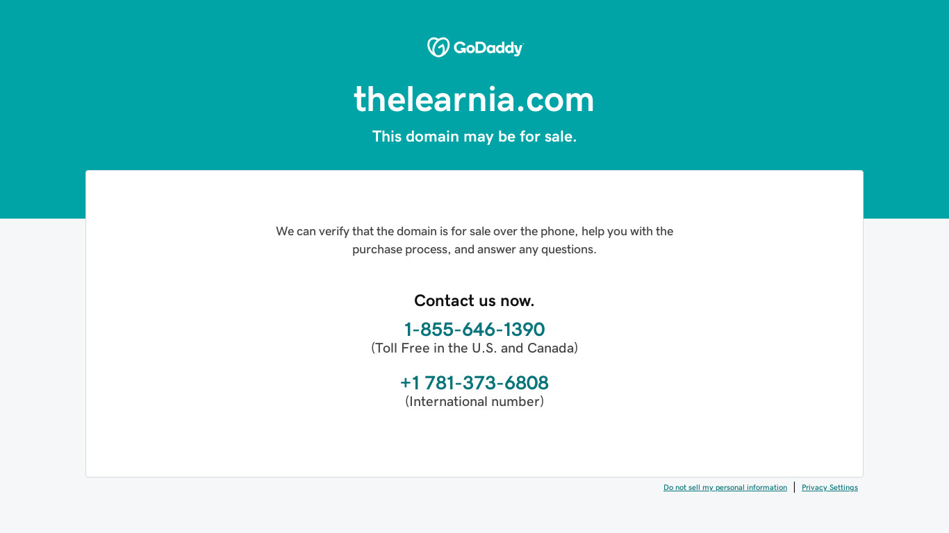 theLearnia Landing page