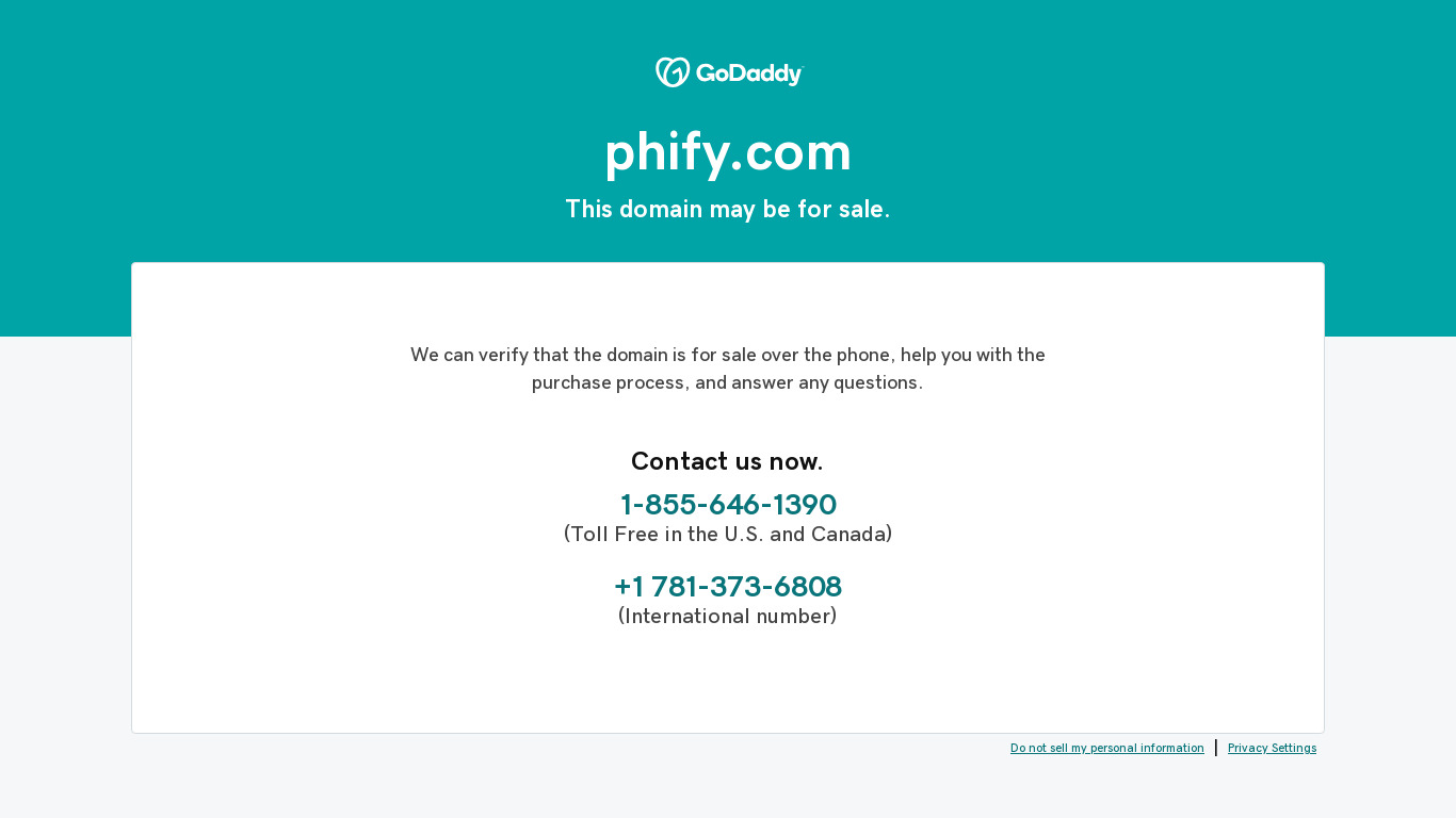 Phify Landing page