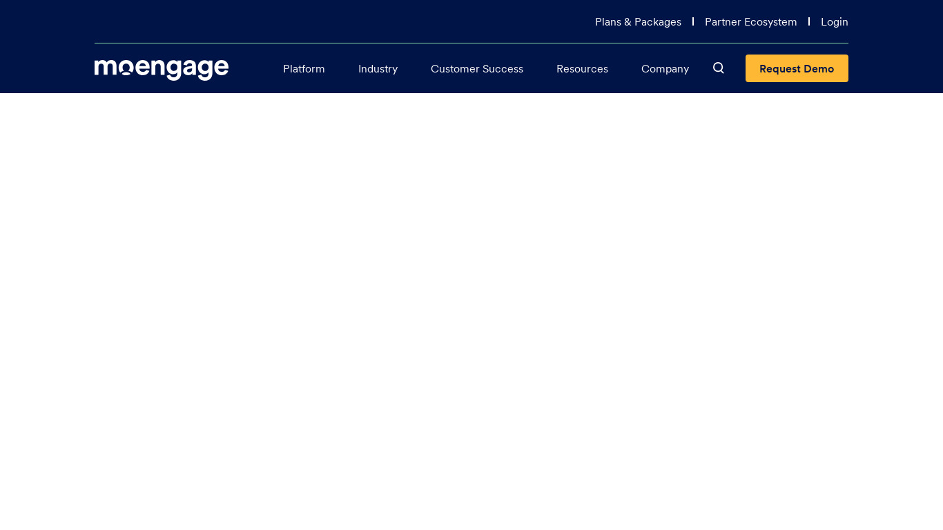MoEngage Landing page