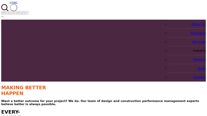OAC Services Landing Page