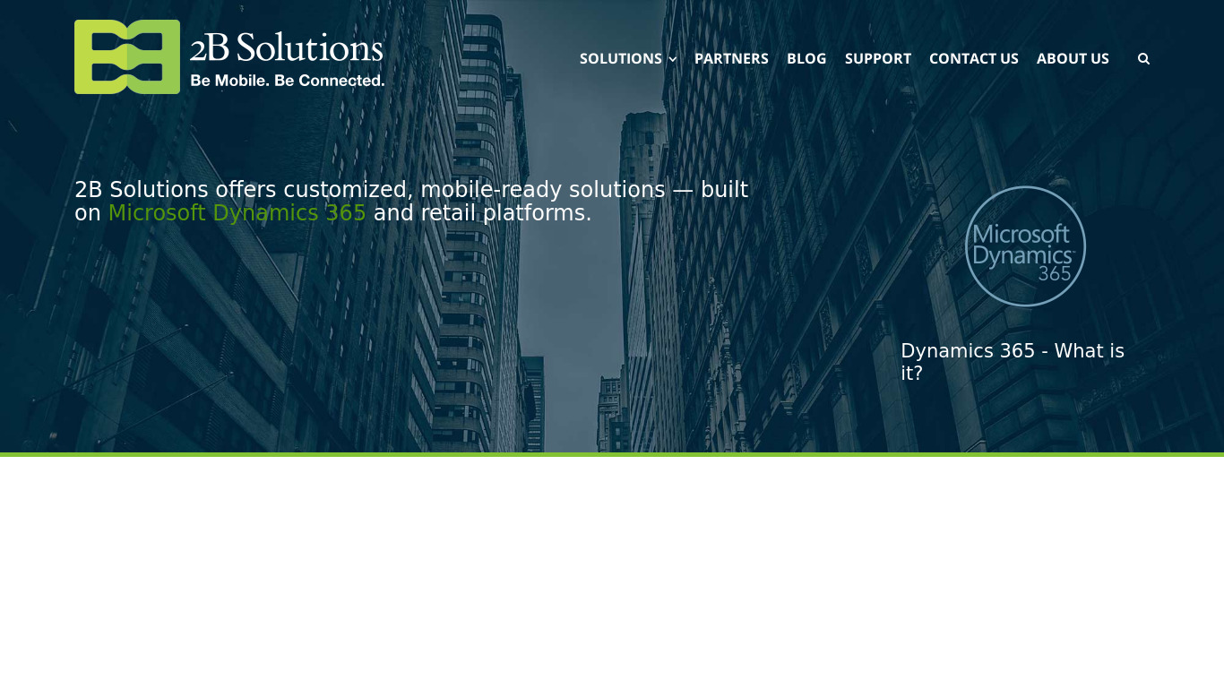 2B Solutions Landing page