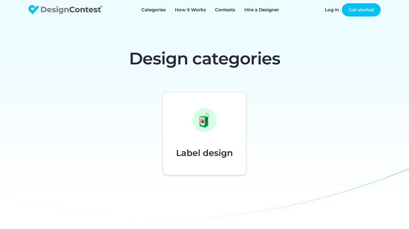 DesignContest Landing page