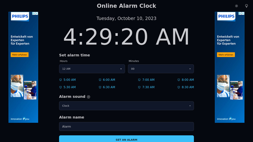 Online Alarm Kur Landing Page