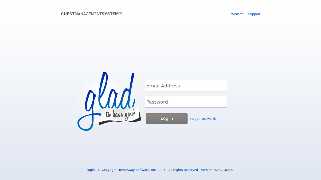 Glad to Have You Landing page