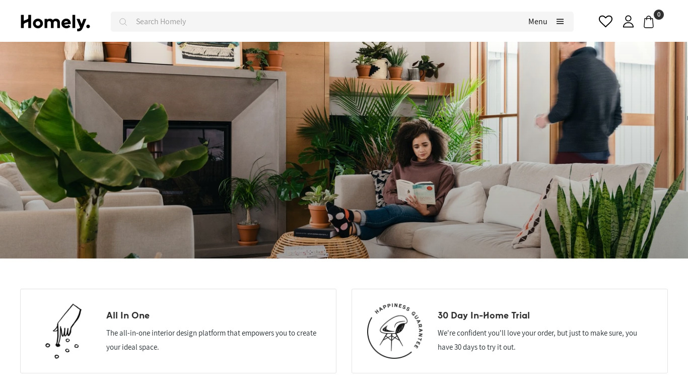 Homely Landing page
