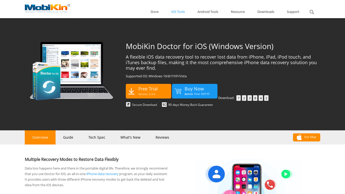 MobiKin Doctor for iOS Landing page