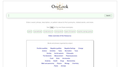 Onelook Thesaurus image