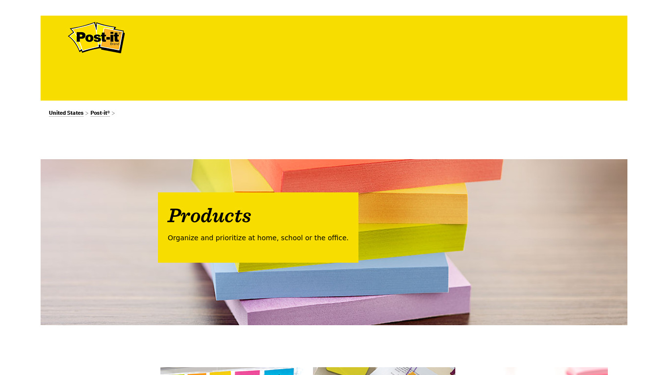 Post-it Digital Notes Landing page