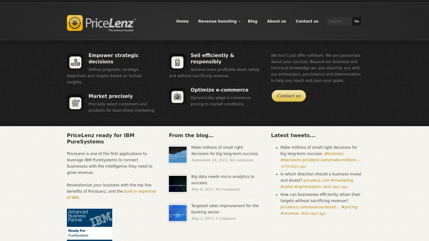 PriceLenz Landing page
